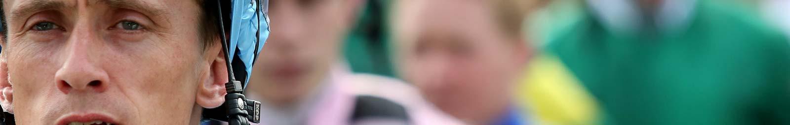 jockey's walking to track