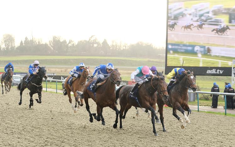 Sangarius wins the 2020 Betway Quebec Stakes at Lingfield Park